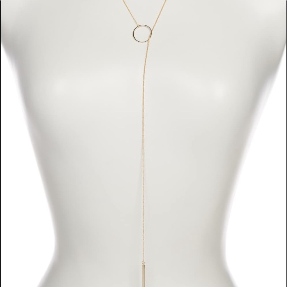 Sterling Forever Layering Circle & Bar Lariat - Picture 3 of 6